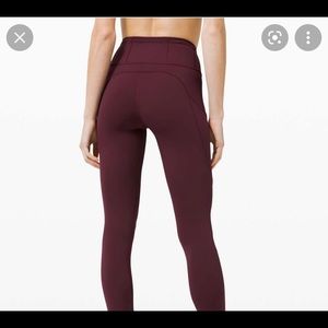 Lululemon ‘25 Fast and Free in burgundy